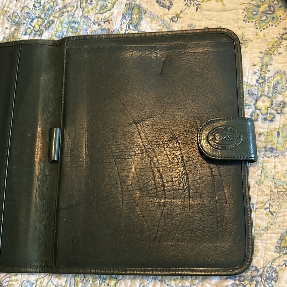 Vintage Eddie Bauer dark green leather tablet planner/case - Picture 4 of 6